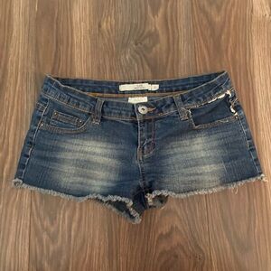 Women’s Dark Blue Denim Cutoff Shorts